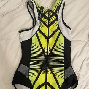 One Piece Zip-up Bathing Suit- Size: S
